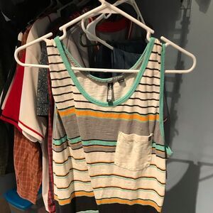 Oceancurrent White and Green Tank XL